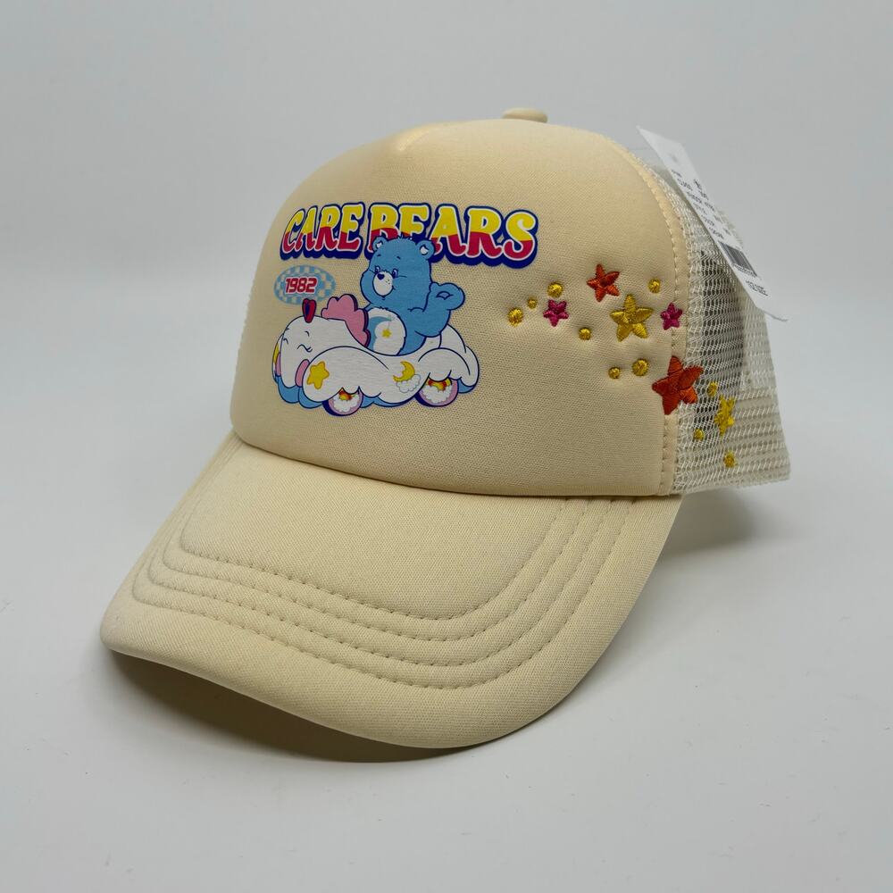 Care Bears Trucker Hat Womens Adjustable Snapback Tan NWT New